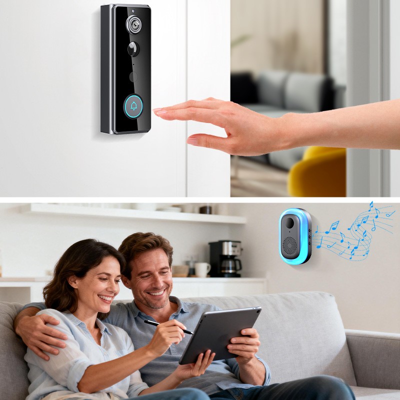 2K+ 5MP Video Doorbell PoE Wired Smart Person Detection 180° Wide With View USA