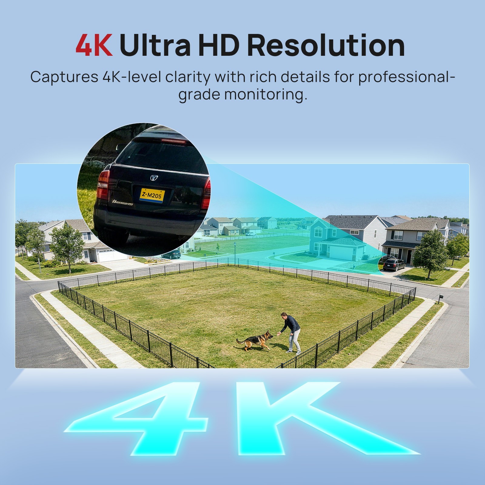 VIKYLIN 18X PTZ Camera Human Auto Tracking PoE Camera 8MP 2-Way Audio with Wiper