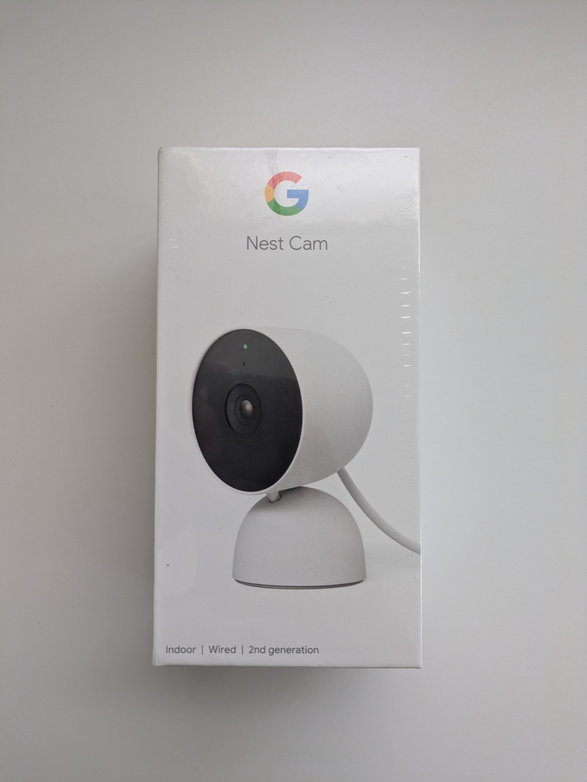 Google Nest Cam Indoor Wired 2nd Generation Security Camera White GA01998-US