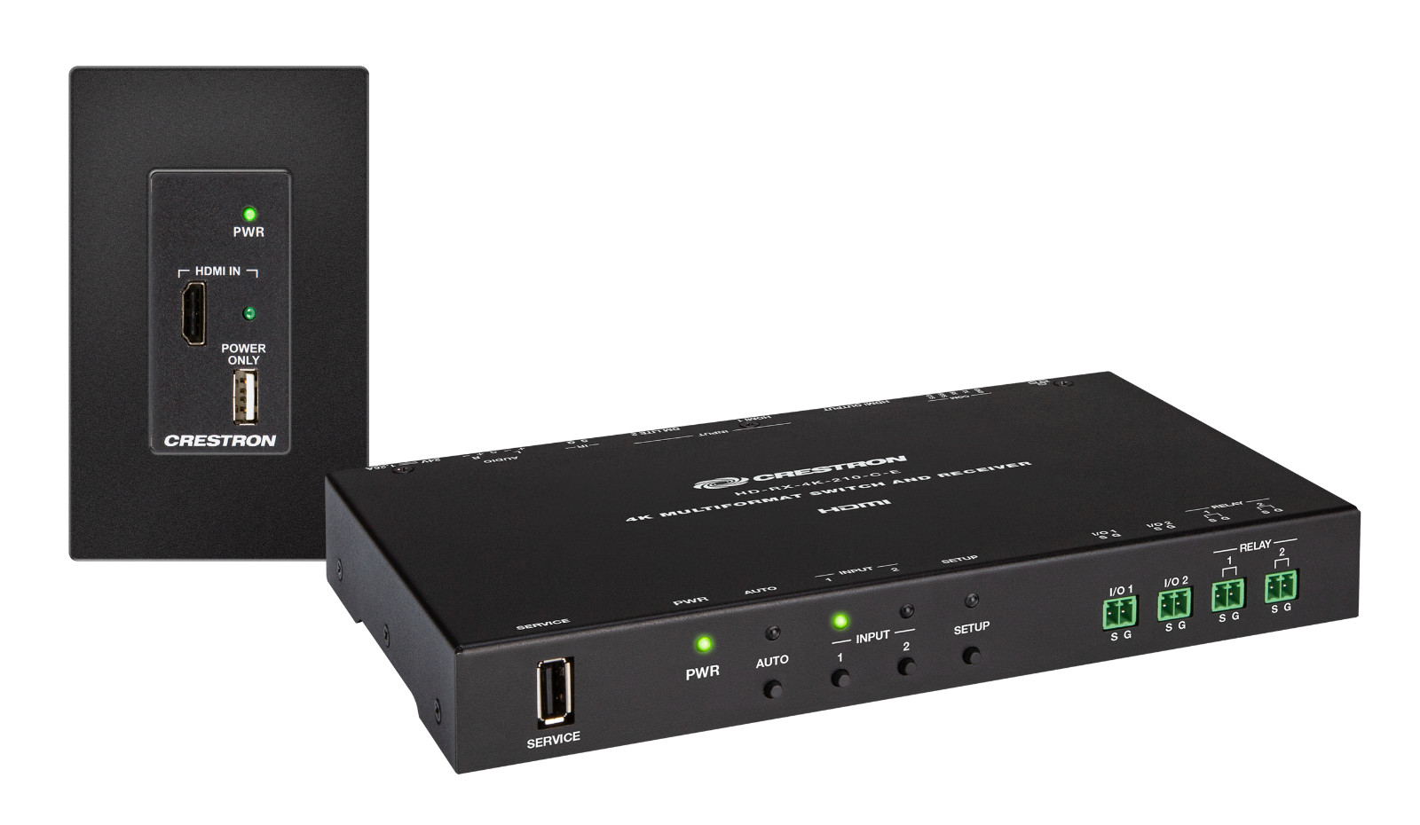 Crestron HD-MD-4K-200-1G-B Kit 2×1 Scaling Auto Switcher & Wall Panel – 6511019