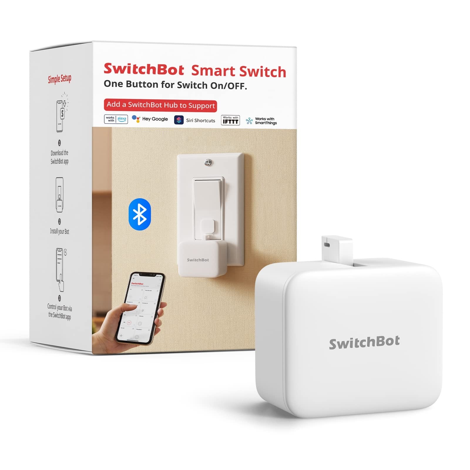 Smart Switch Button Pusher – Bluetooth Fingerbot for Rocker Switches, App Contro