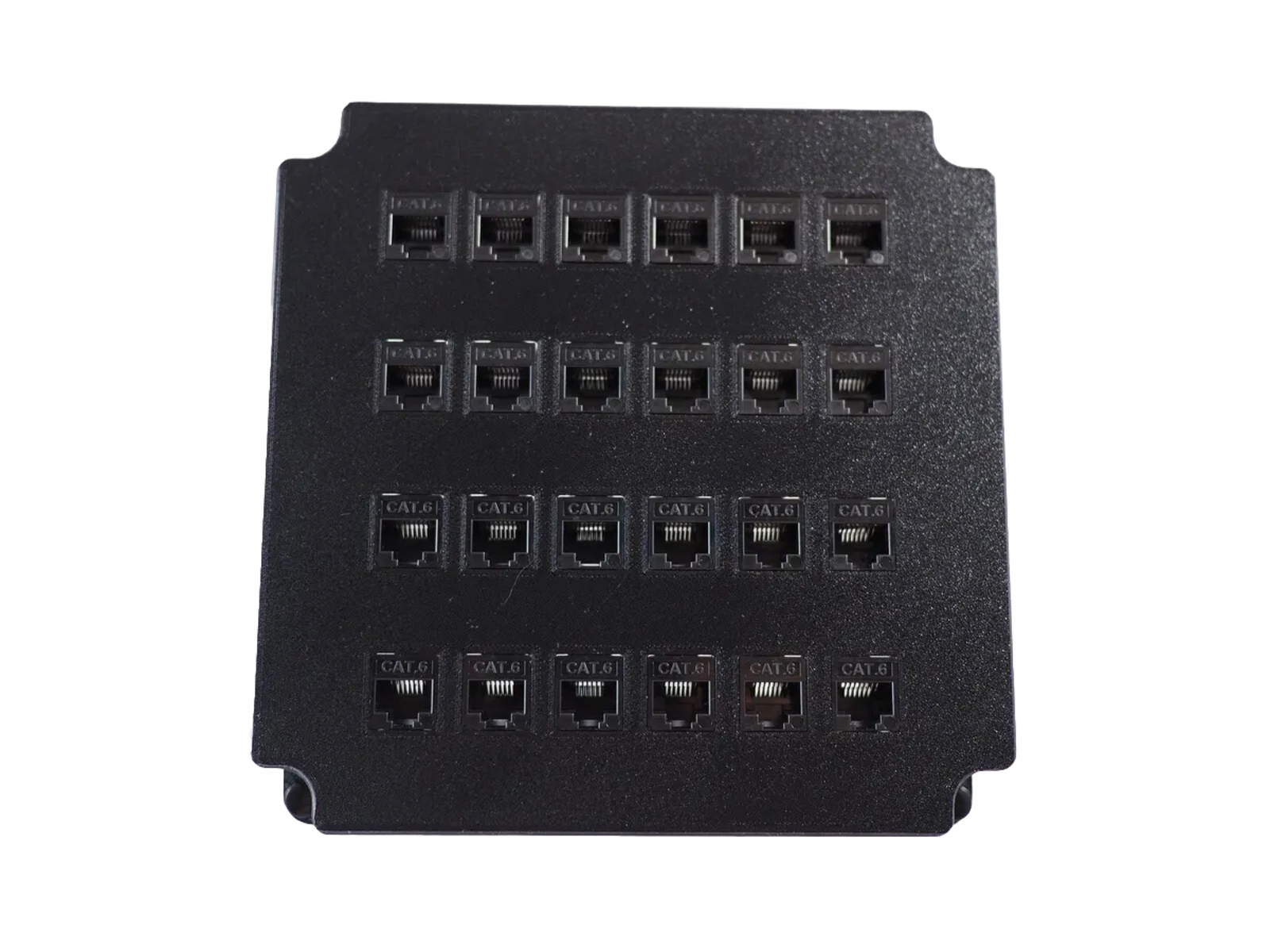Patch Panel, 24-Port, Cat6 Keystone Jacks for Leviton Structured Media Center