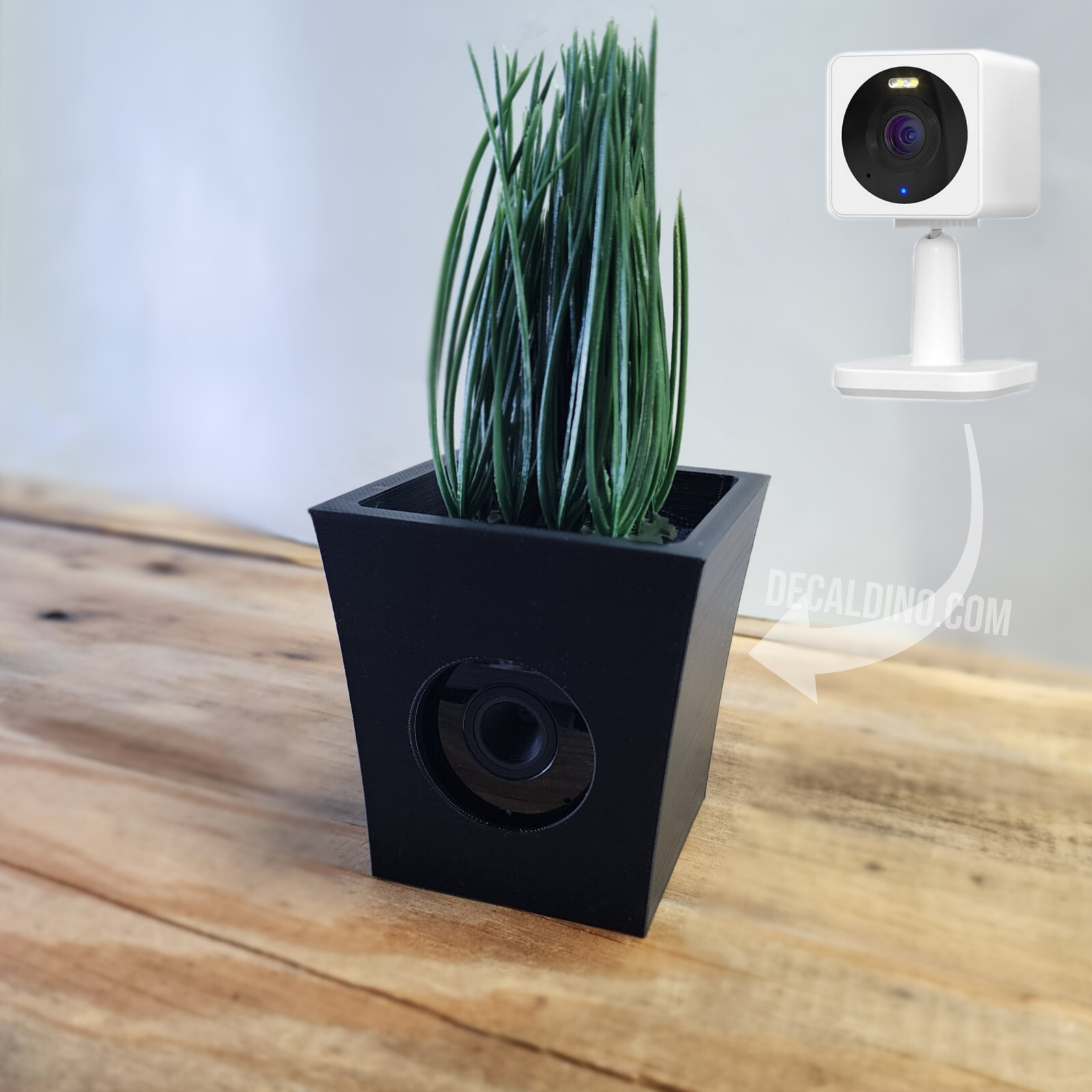 Plant Vase Case for Wyze Cam OG / Telephoto ’23 – Shelf Home Cover Nanny