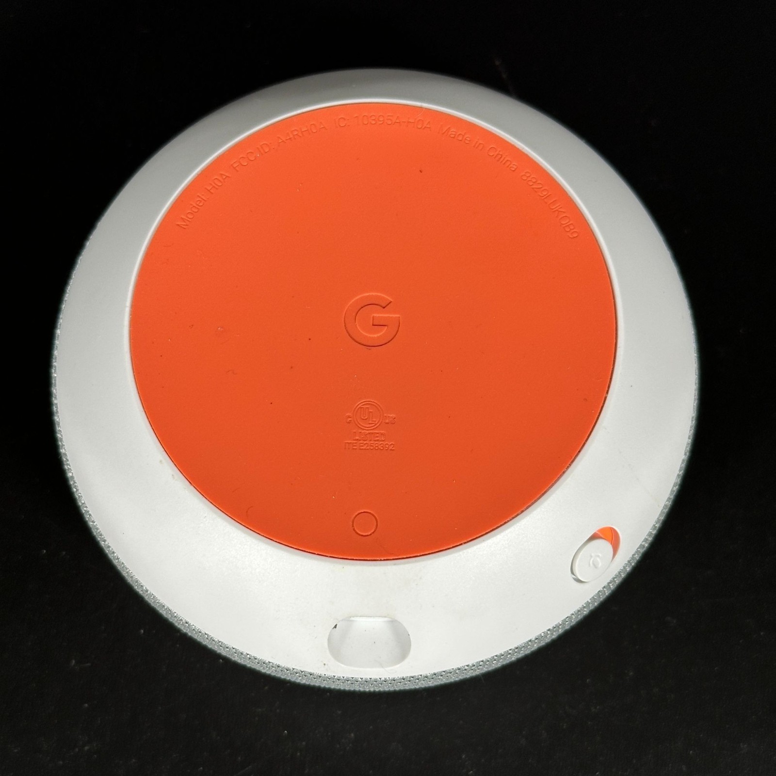 Google Home MINI 1st Gen Model H0A Gray & Orange w Power Cord