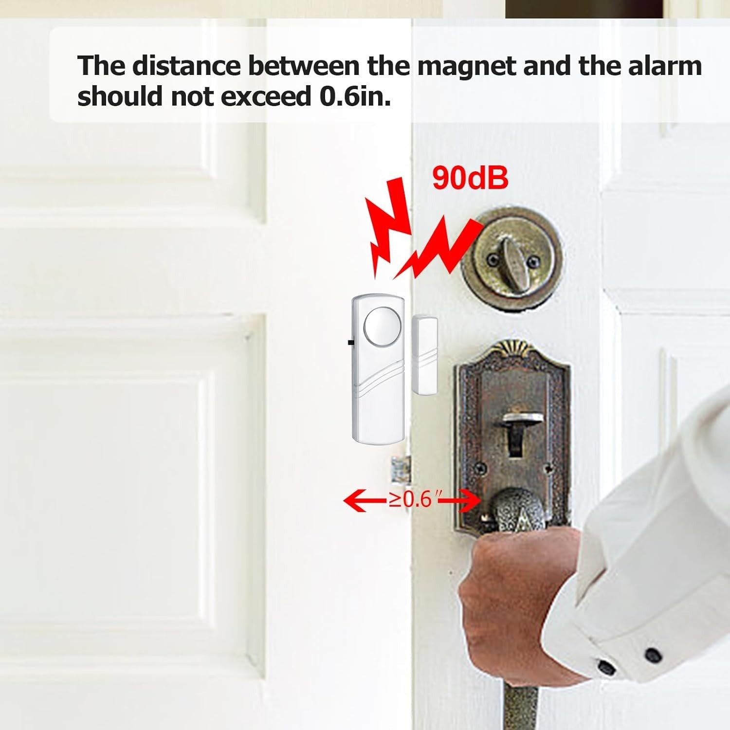 Durable 90dB Wireless Security Alarms – Perfect for Home, Office, Kids’ Safety