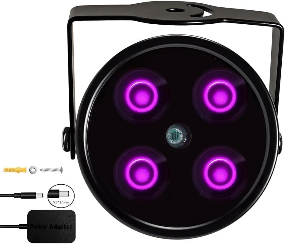 JC IR Illuminator 4-Led Infrared Light for 1 Count (Pack of 1), Black