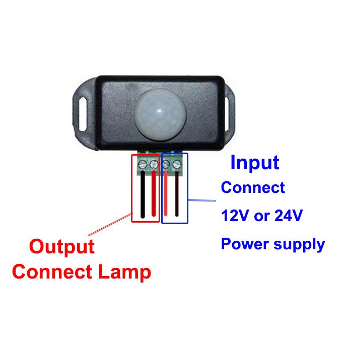 DC 12V-24V 8M Automatic Infrared PIR Motion Sensor Detector Switch For LED light