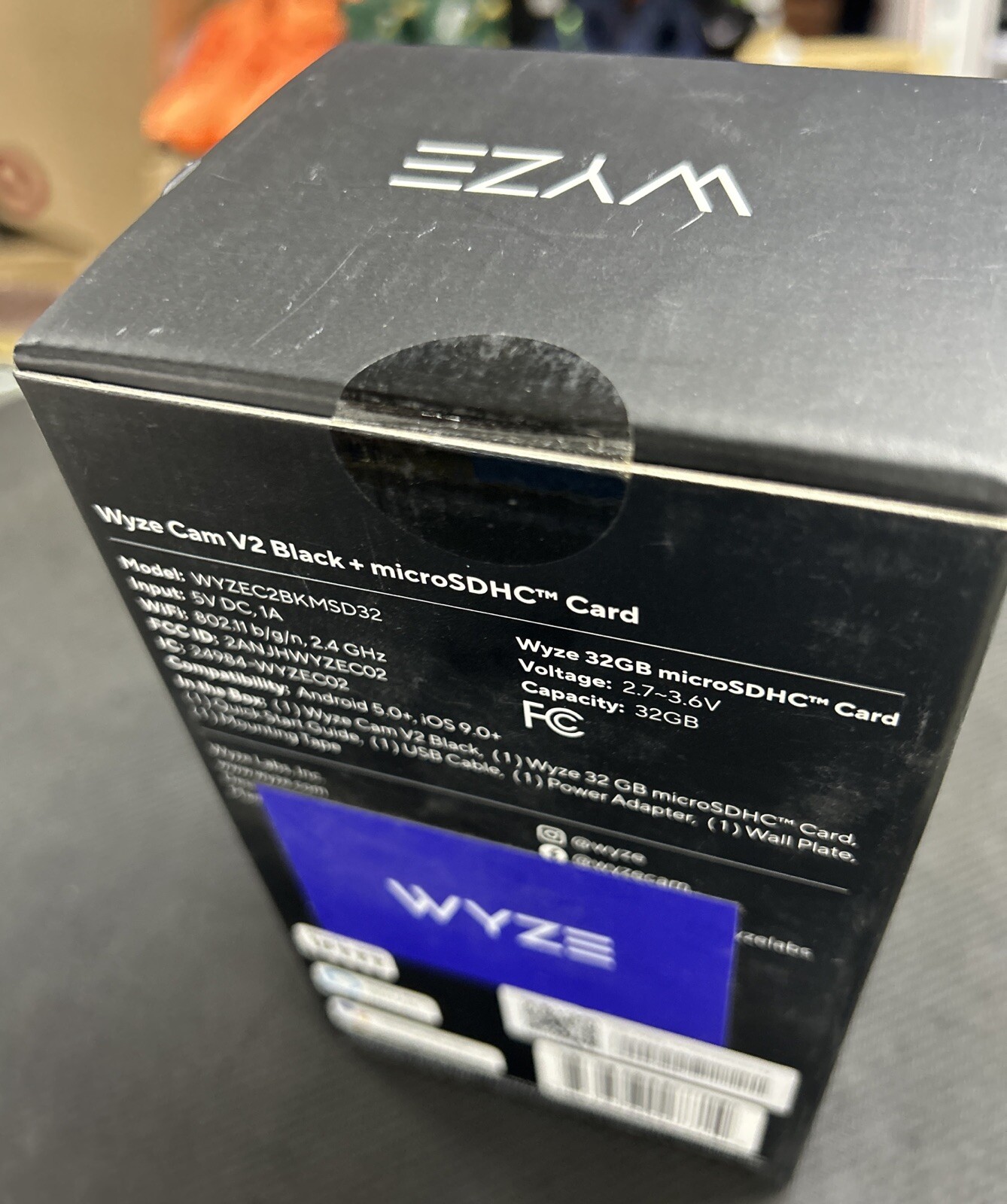 WYZE CAM 1080P HD WiFi Indoor Camera WYZEC2BKMSD32 SEALED