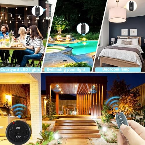 Wireless Lights Switch,110V/120V/240V /10A 110V-240V Mini Remote switch-10A