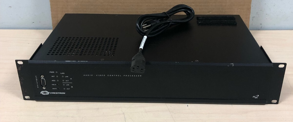 crestron av2 audio/video processor W/RACK EARS & POWER CORD