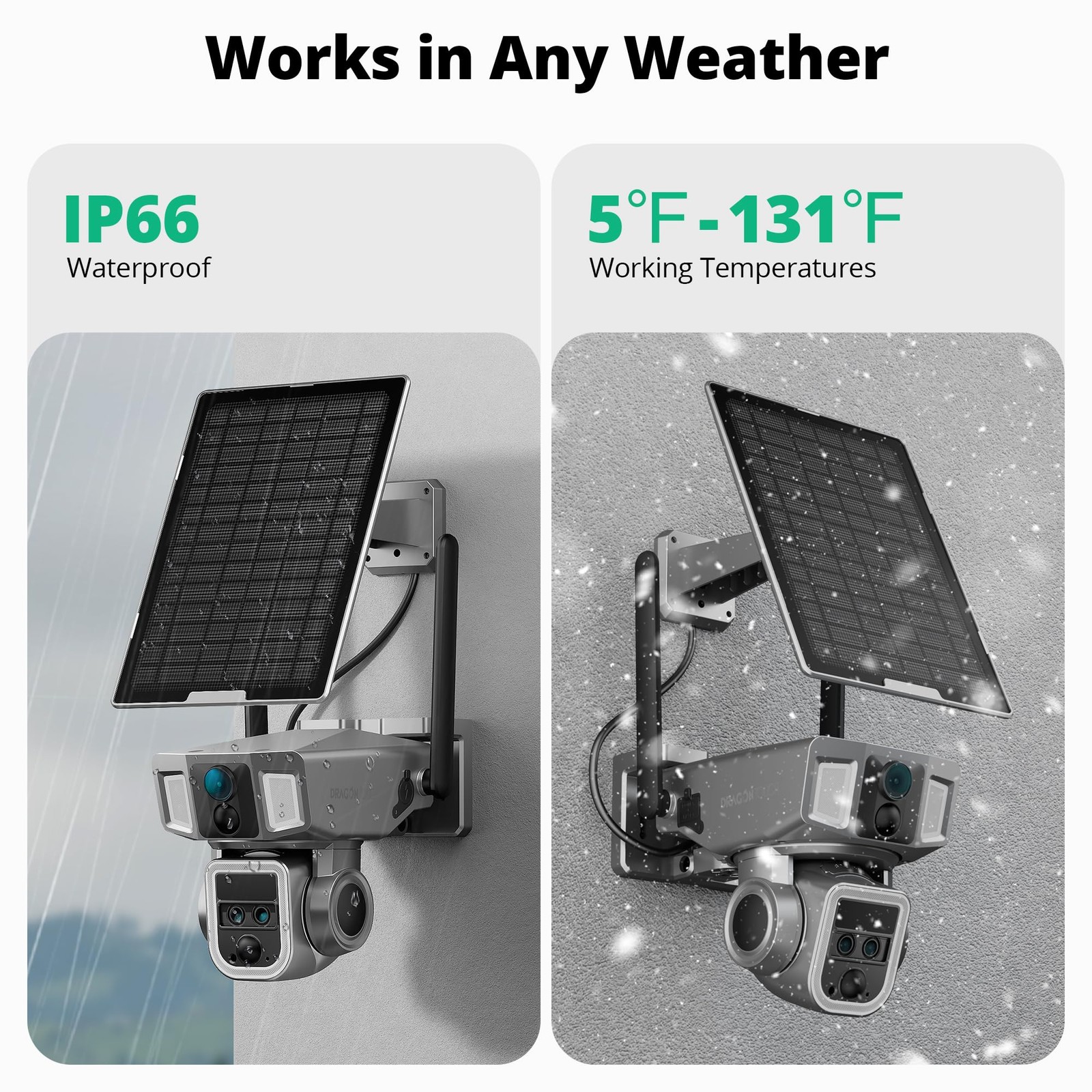 4G Cellular Security Camera, 4K Wireless Outdoor Solar Camera Triple Lens Bul…