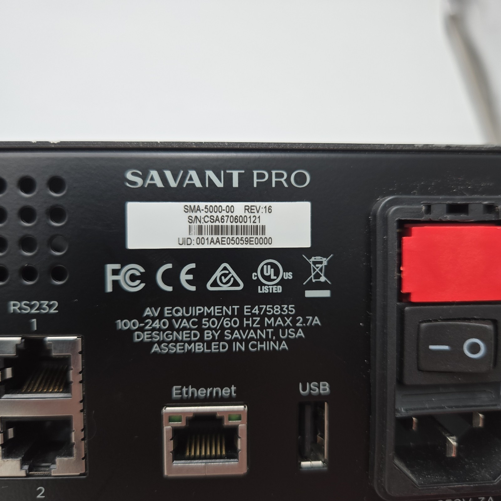 TESTED Savant Pro Audio 4 SMA-5000 Whole Home Audio Controller Processor ⭐