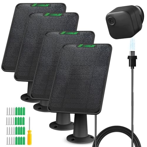 4 Pack 6W Solar Panel for Blink Outdoor 4（4th Gen Camera Solar Panel Charger