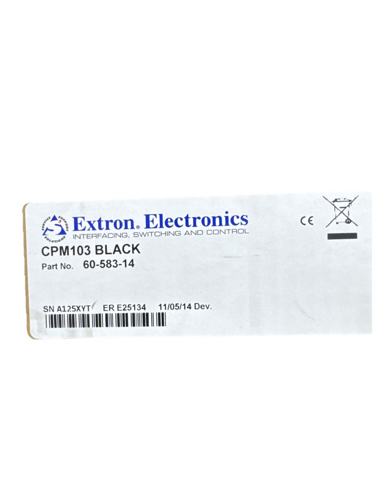 NEW Extron CPM103 Black / 60-583-14 / Three-Gang MAAP Mounting Frame (C2)