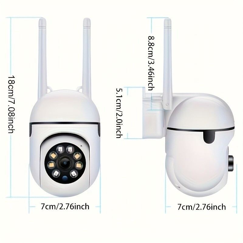 1PC Wireless WiFi Security Camera System Night Vision 1080P Camera(No adapter)