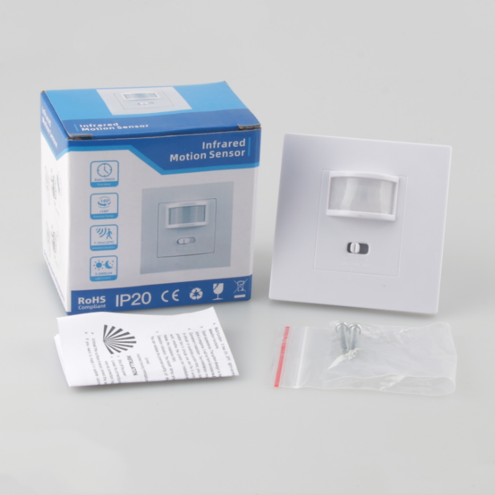 AC100-240V Infrared Sensor Switch Adjustable Delay Time for Lighting Control