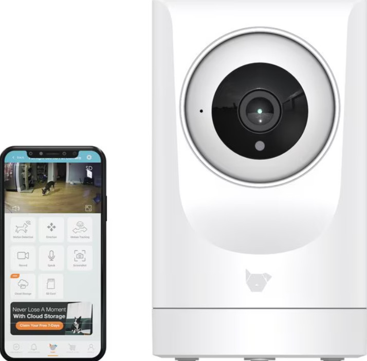 INSTACHEW Puresight Mini HD Pet Camera, White, Open Box