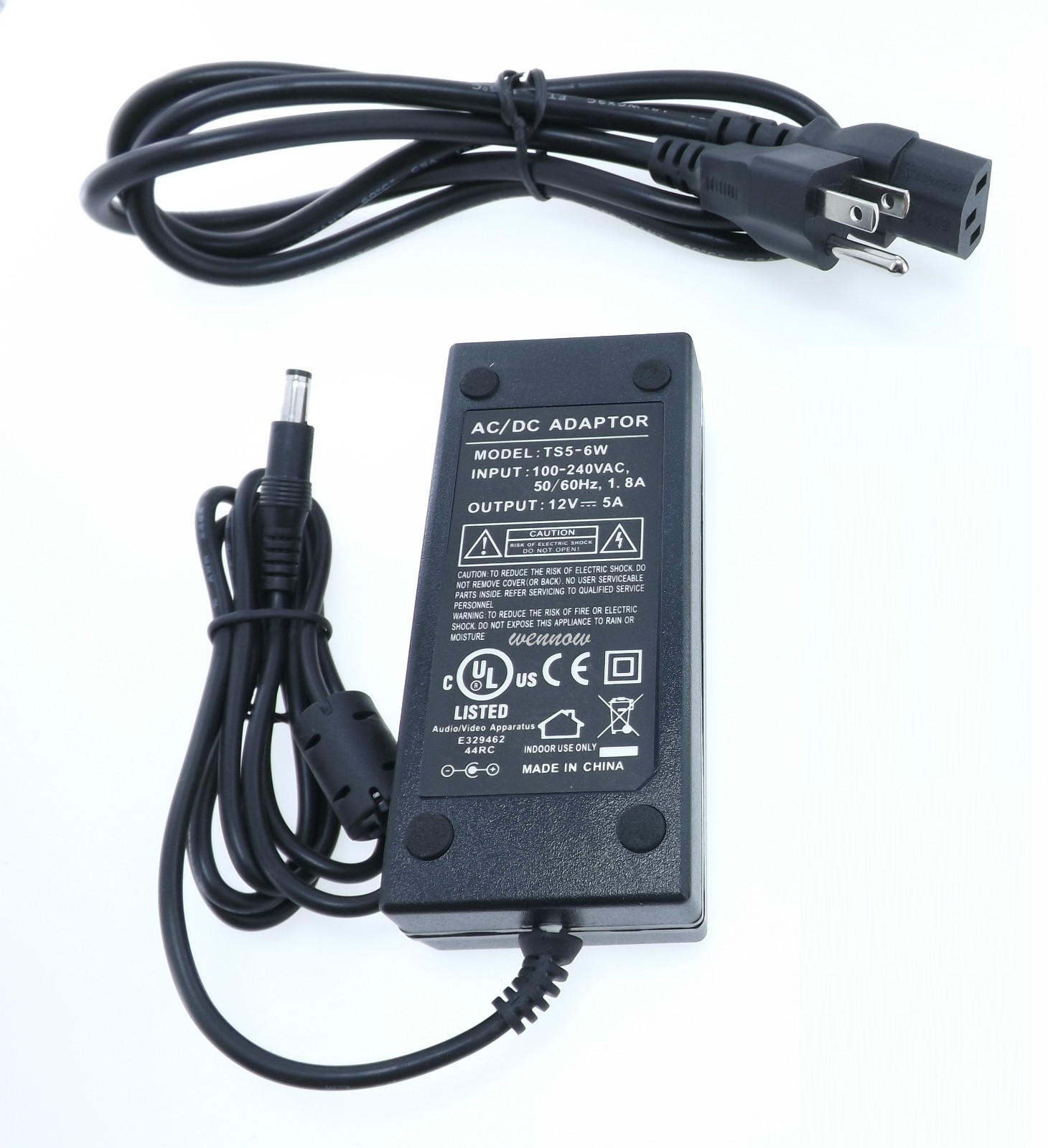 UL Premium Power Adapter fit Swann Lorex AvertX Q-See Zmodo DVRs ( 12V 5 AMP )