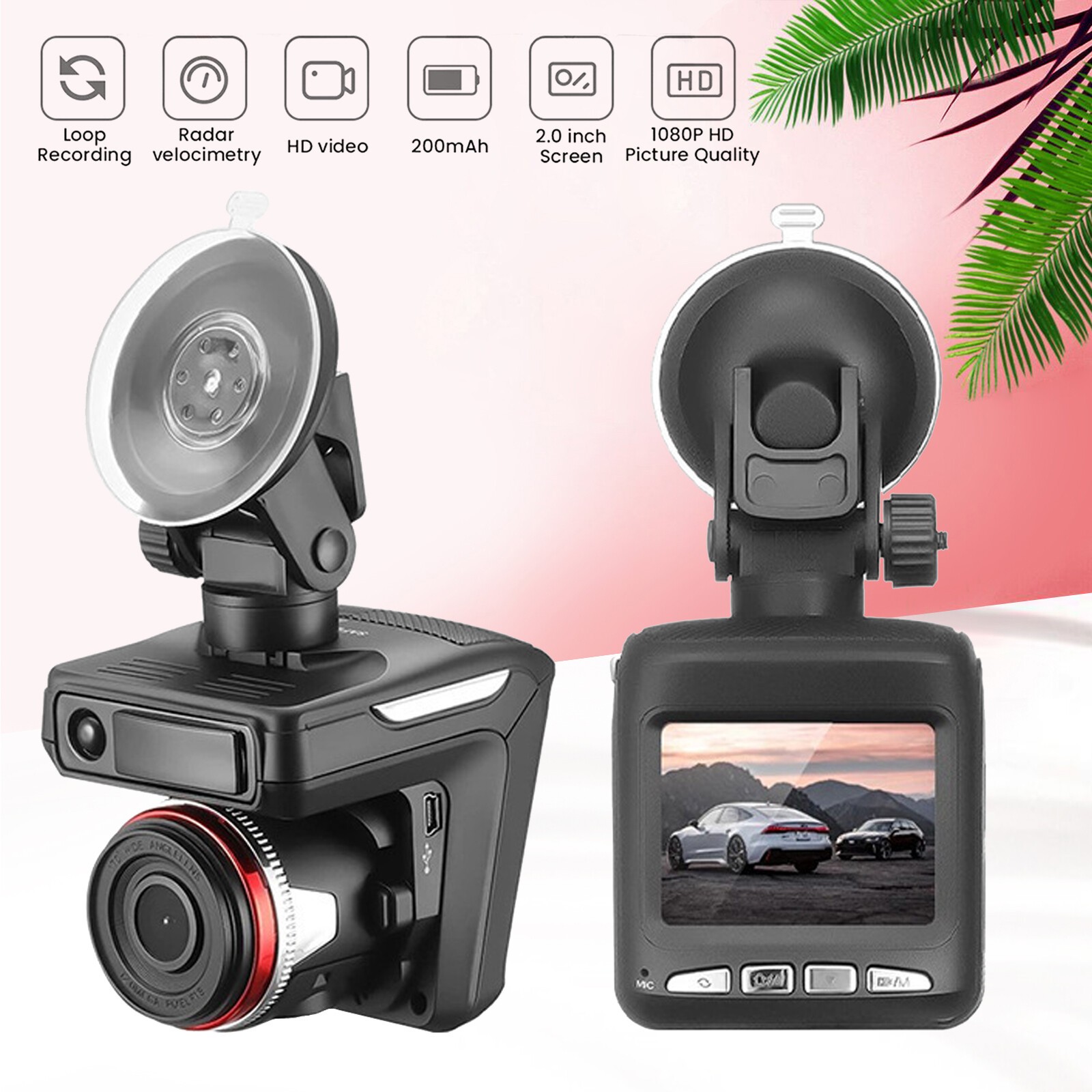 3in1 Laser Radar Detector 2.4″ 1080P HD Car DVR Dash Cam Camera Video Recorders