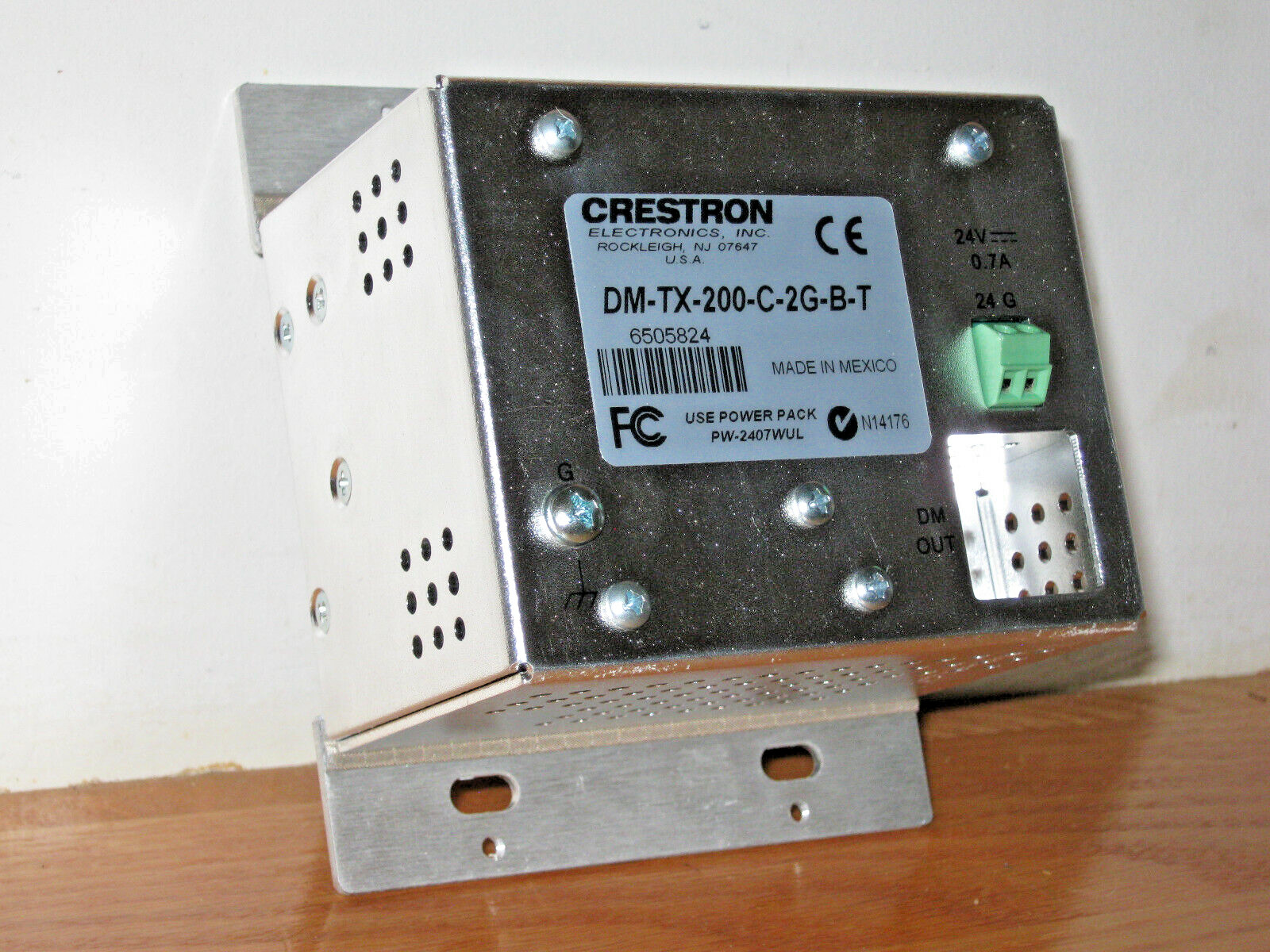 CRESTRON DM-TX-200-C-2G-B-T WALL PLATE DIGITALMEDIA 8G TRANSMITTER 200
