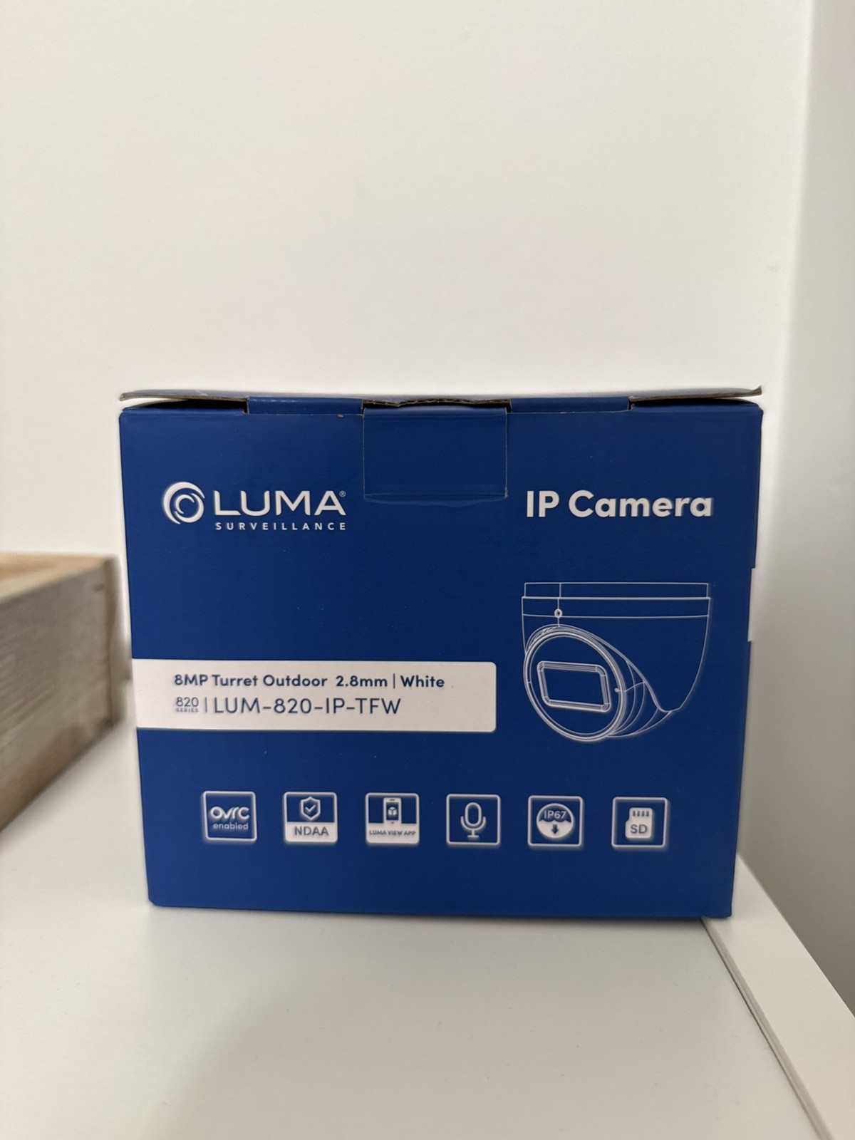 Luma LUM-820-IP-TFW 8MP Outdoor Turret IP Camera Night Vision Motion White
