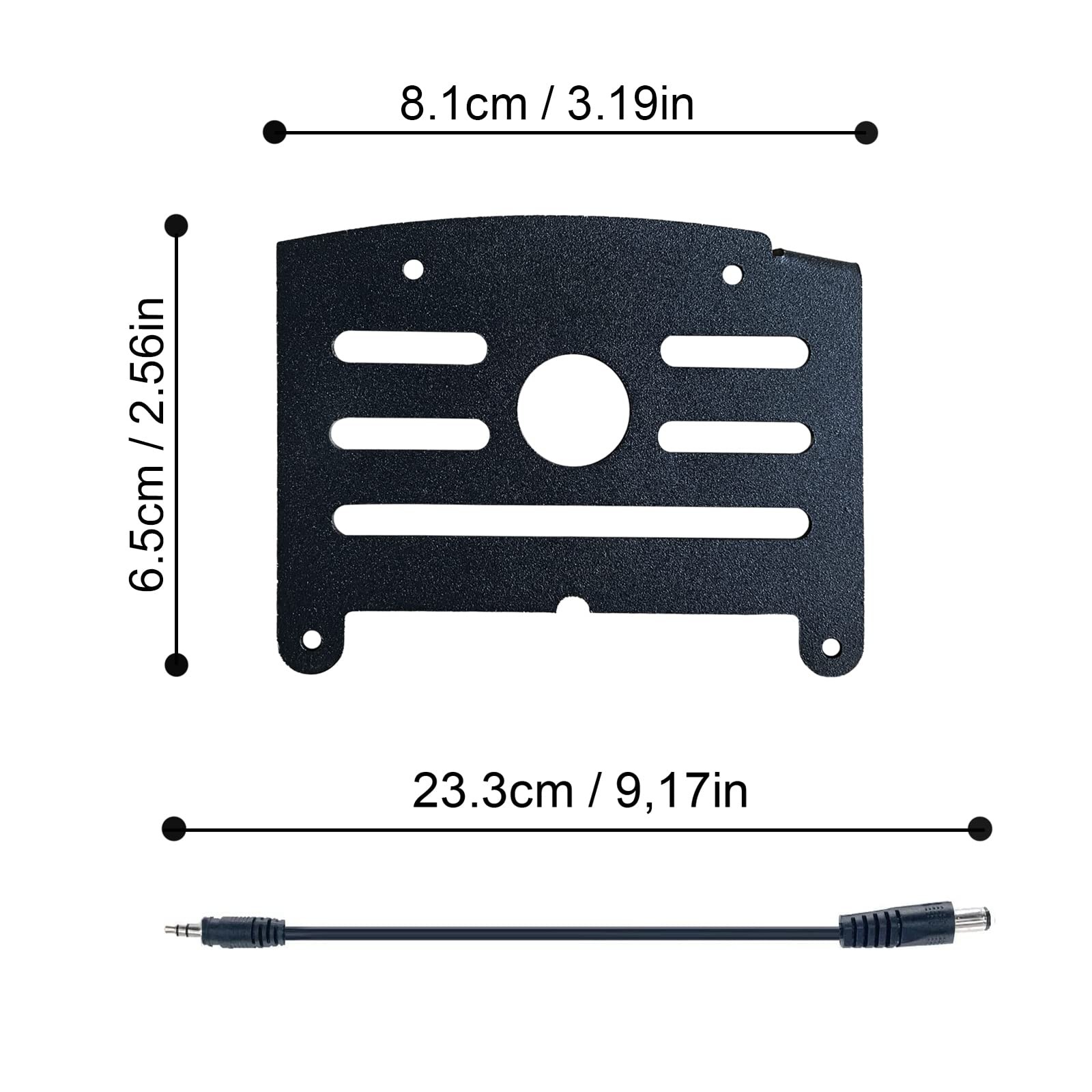 VOONOA Universal Backup Camera Bracket Adapter for 3 x 2 x 1 inches, Black