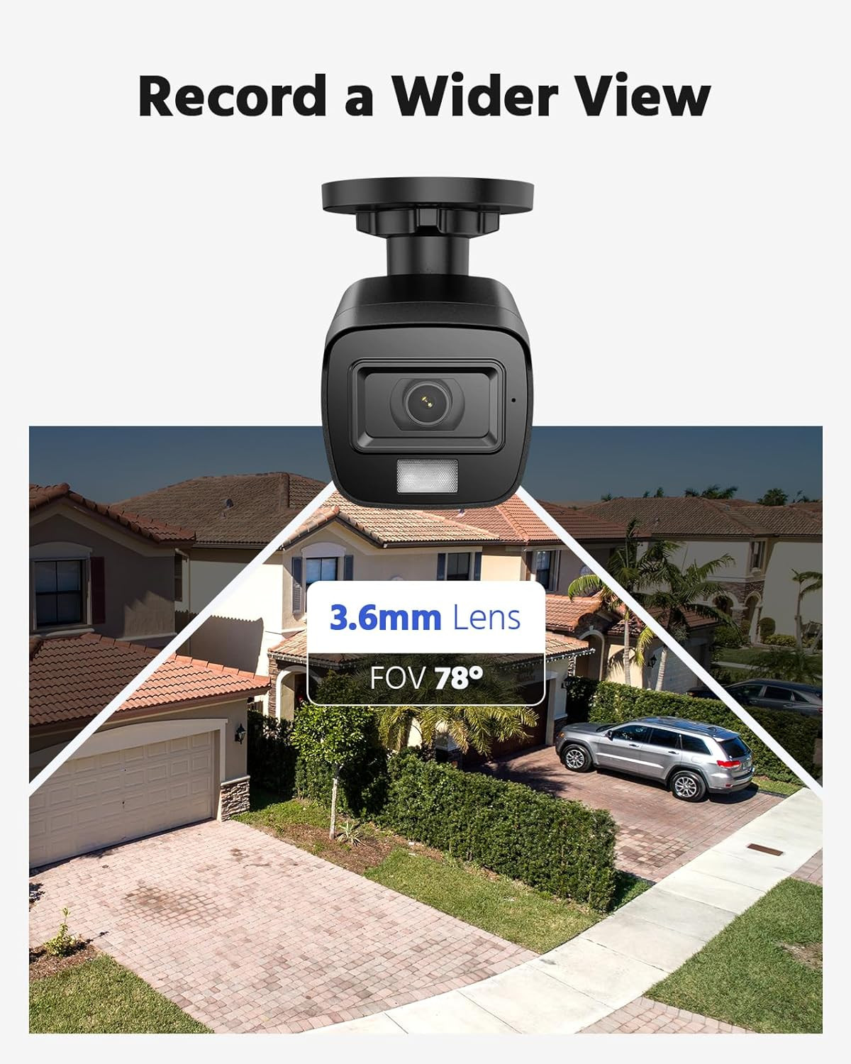 1080P HD-TVI Security Surveillance Camera for Home CCTV System, 2MP Bullet BNC C