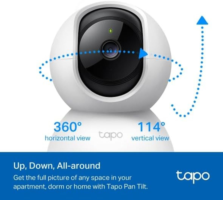 Tapo 2K Pan/Tilt Security Camera for Baby Monitor, Dog Camera W/Motion Detection