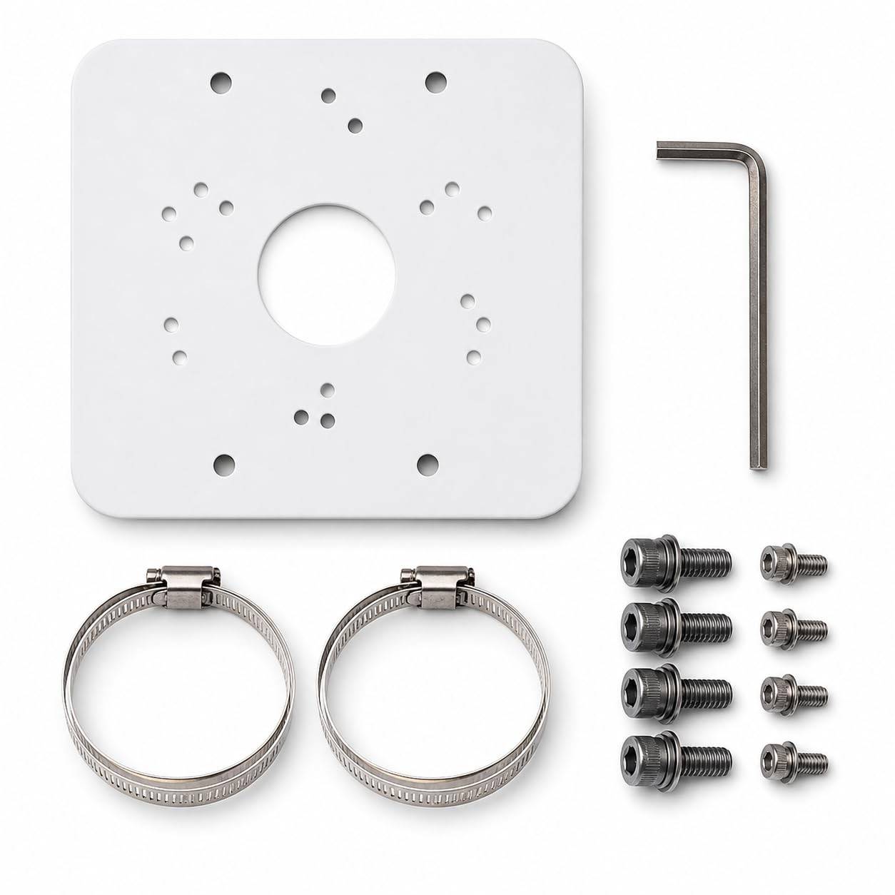 PFA152E Pole Mount Bracket For Dahua IP CVI Camera White 1 Pack