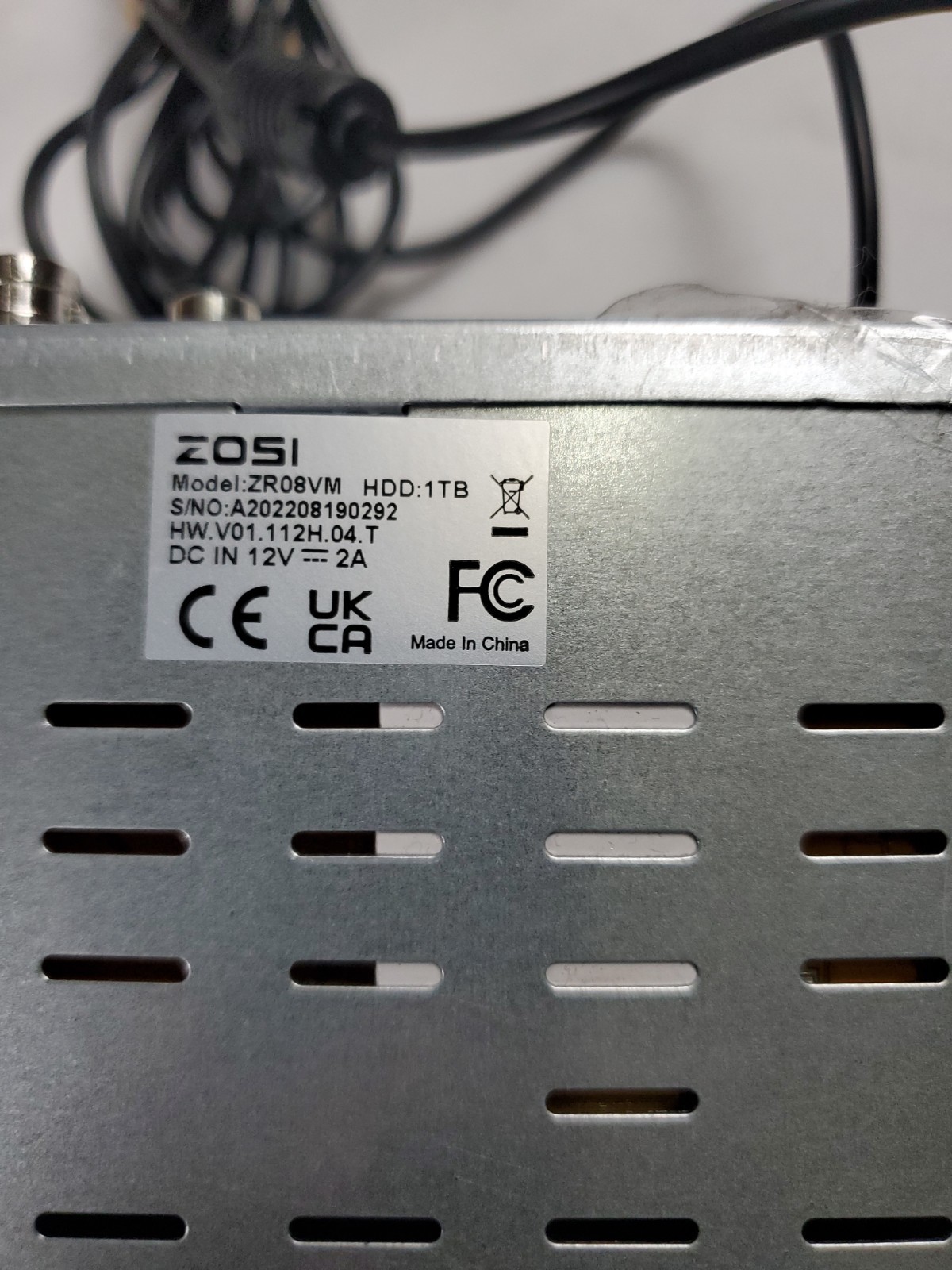 ZOSI ZR08VM 1TB HDD Video Digital Recorder DVR