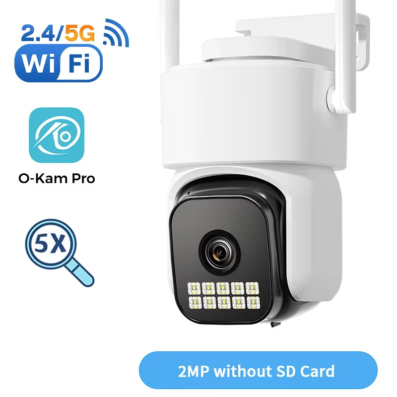 10MP WiFi Camera PTZ Outdoor Dual Len Human Detection 8X Digital Zoom Two-Way Au
