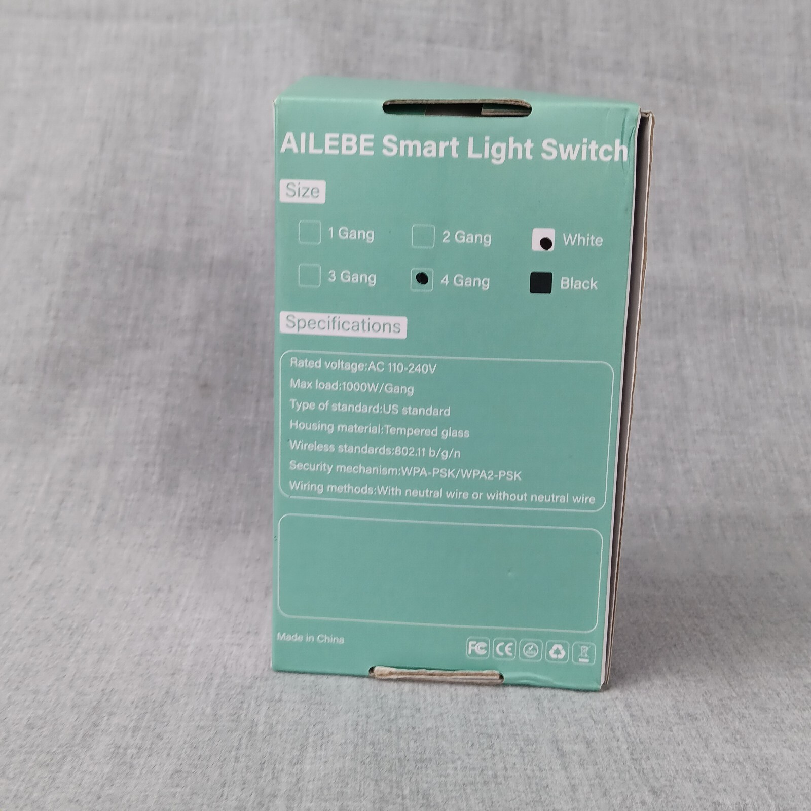 WiFi Smart Switch Wall Light Switch Panel for Alexa/Google APP