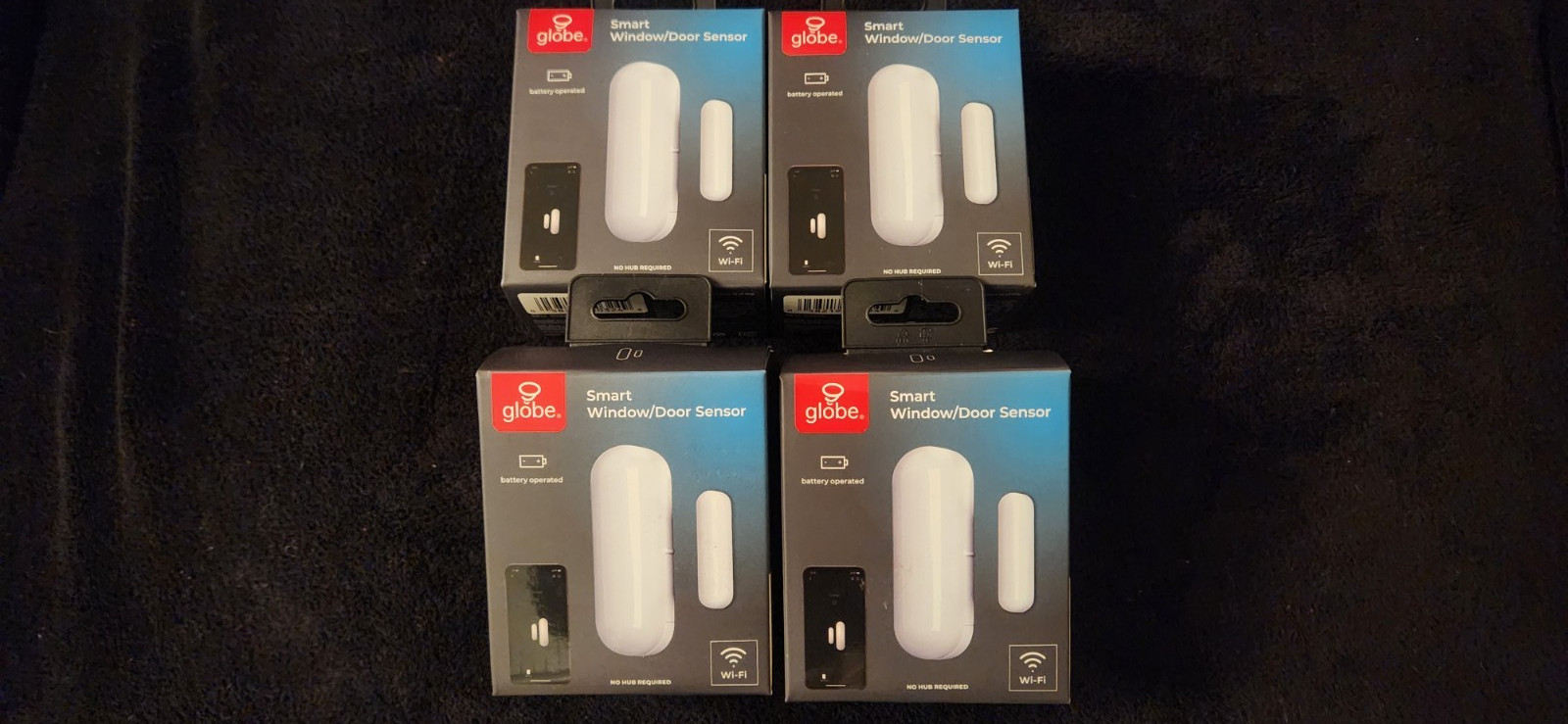 Globe Smart Window/Door Sensors, WiFi Connect (Alexa/Google Asst/Siri) Set of 6