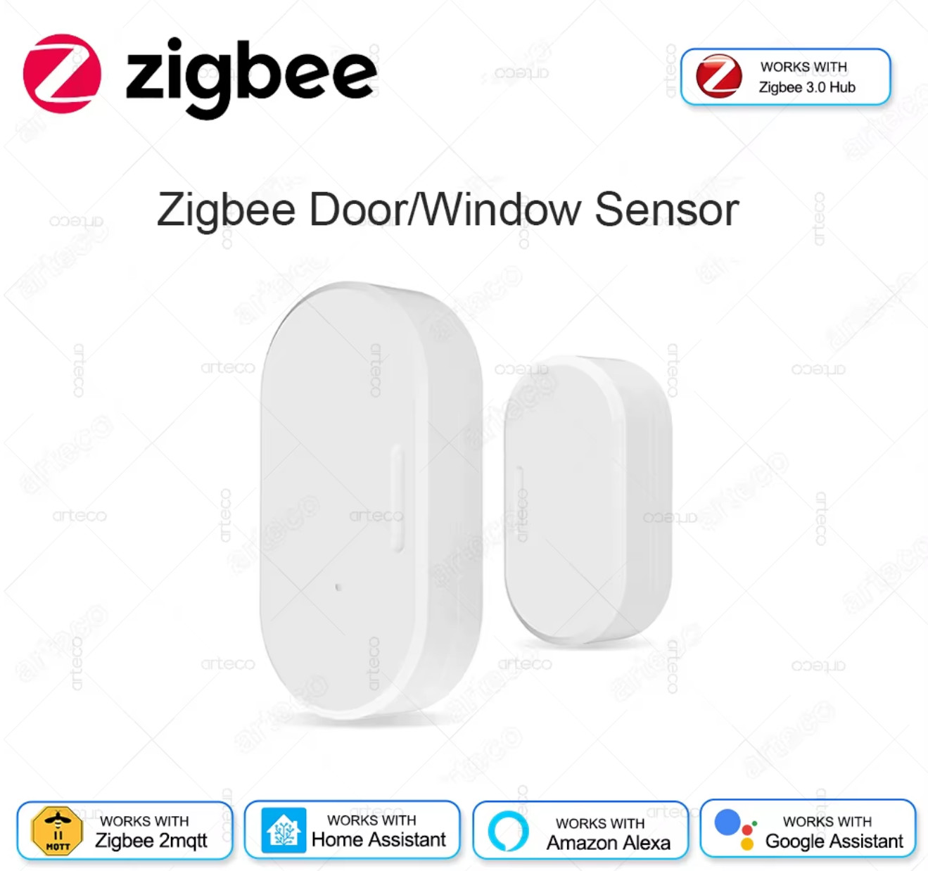 Zigbee Door Window Sensor Open Close Detector Smart Home Security Alarm Burglar