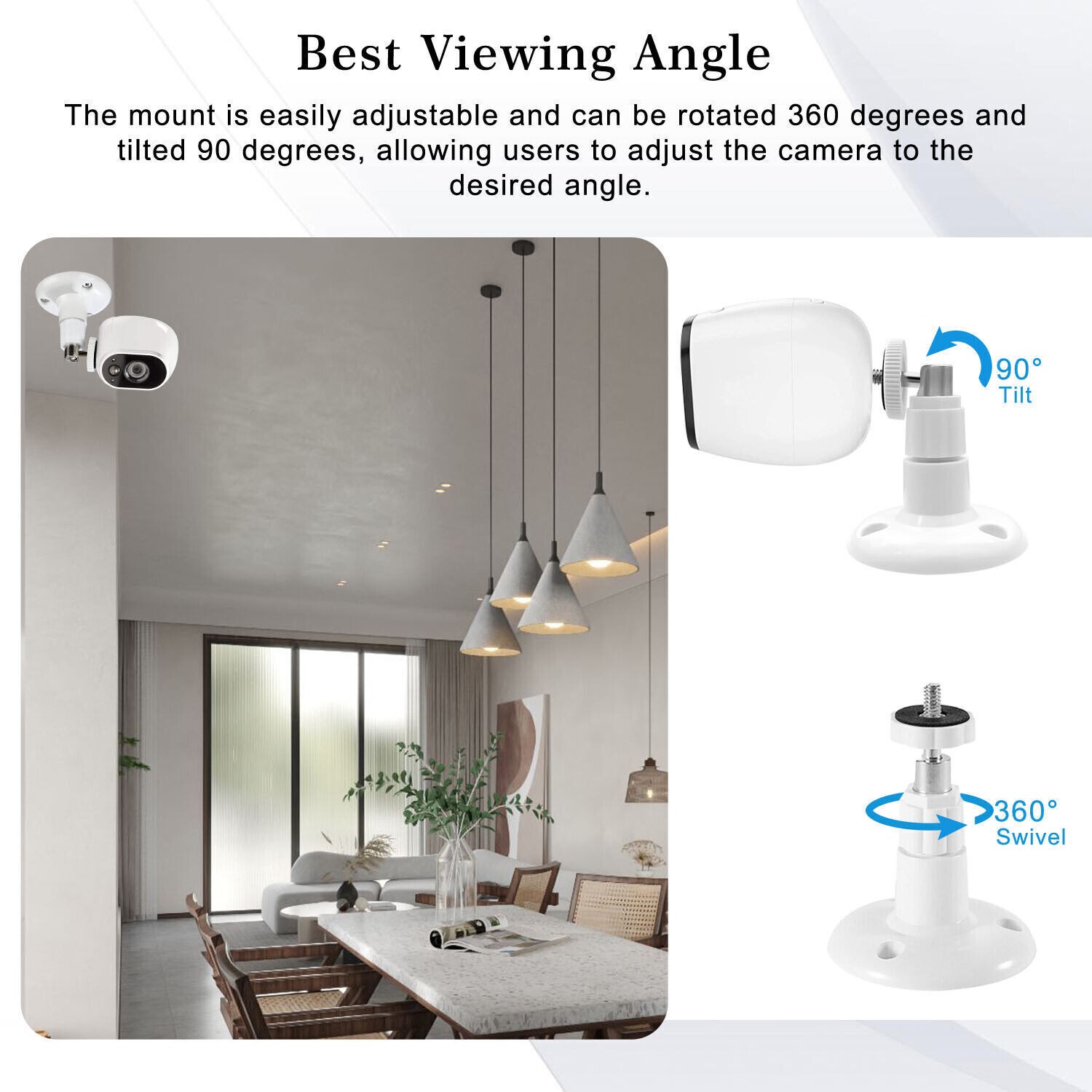 2/4PK Security Wall Mount for Arlo Pro 2 3 4 Pro Light Camera Indoor Outdoor Cam