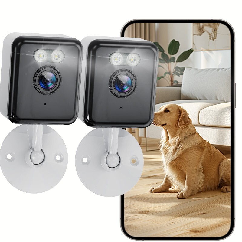 2PCS Indoor Plug-in Smart Security Camera 3MP Home Surveillance WIFI 2-Way Audio