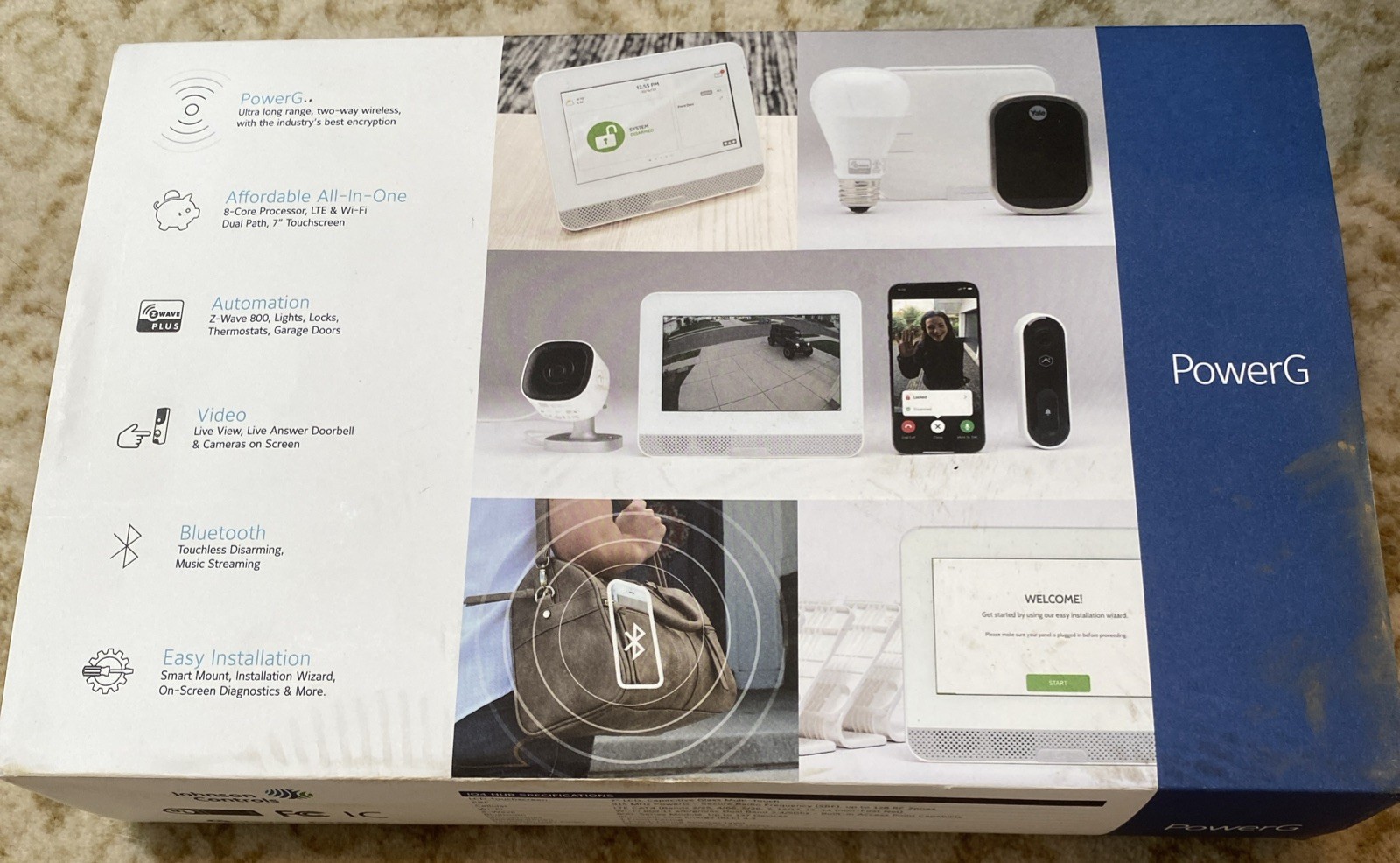 Qolsys IQPH054 IQ4 Hub PowerG, Whole Home Hub with 7″ Touchscreen