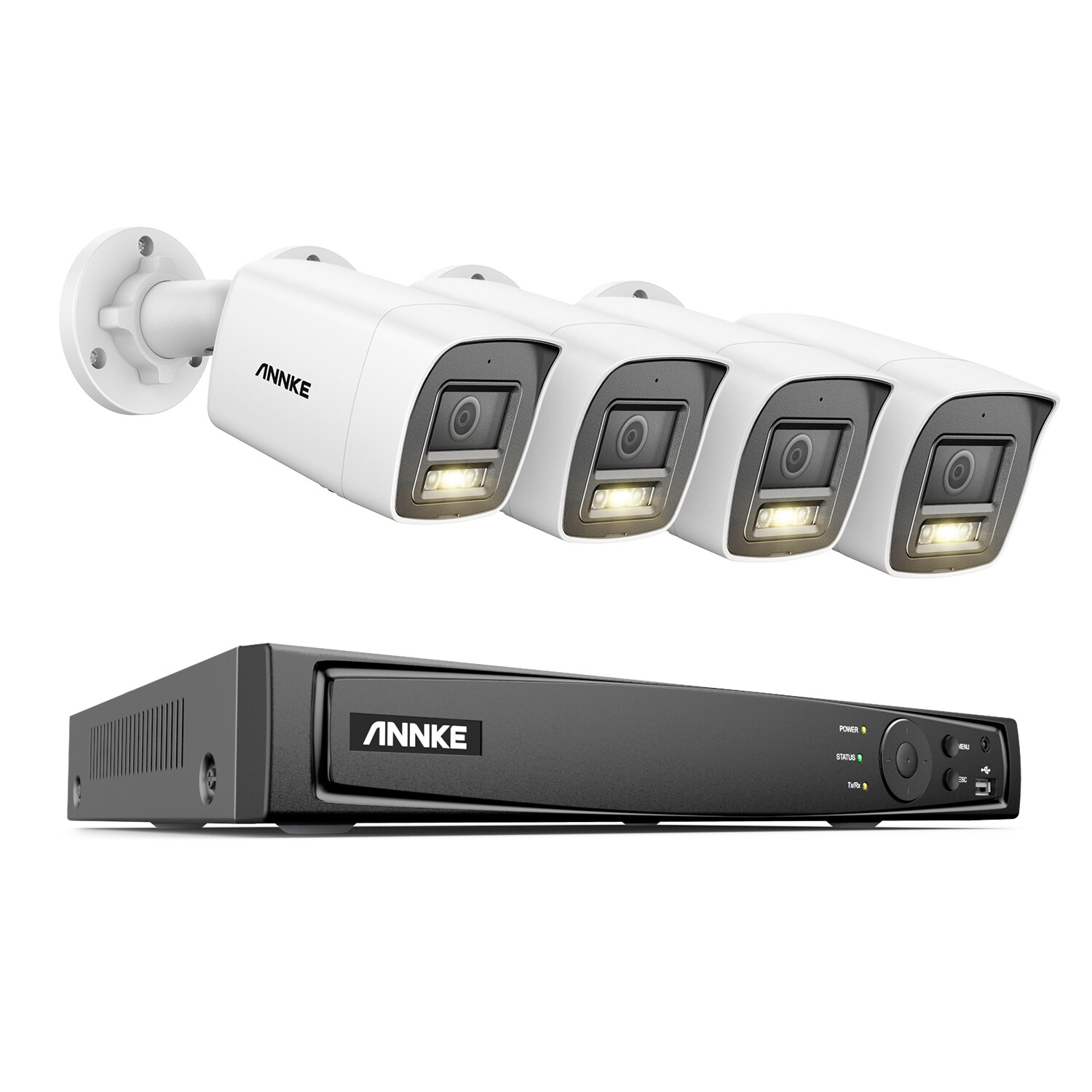 ANNKE 12MP 8CH 16CH NVR PoE 4K Audio Security Camera System Color Night Vision