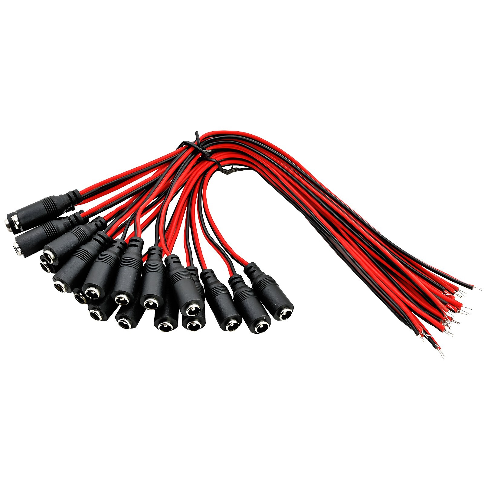40 Pack Female 12V 5A DC Power Cable Plug Connector fit CCTV Security Camera