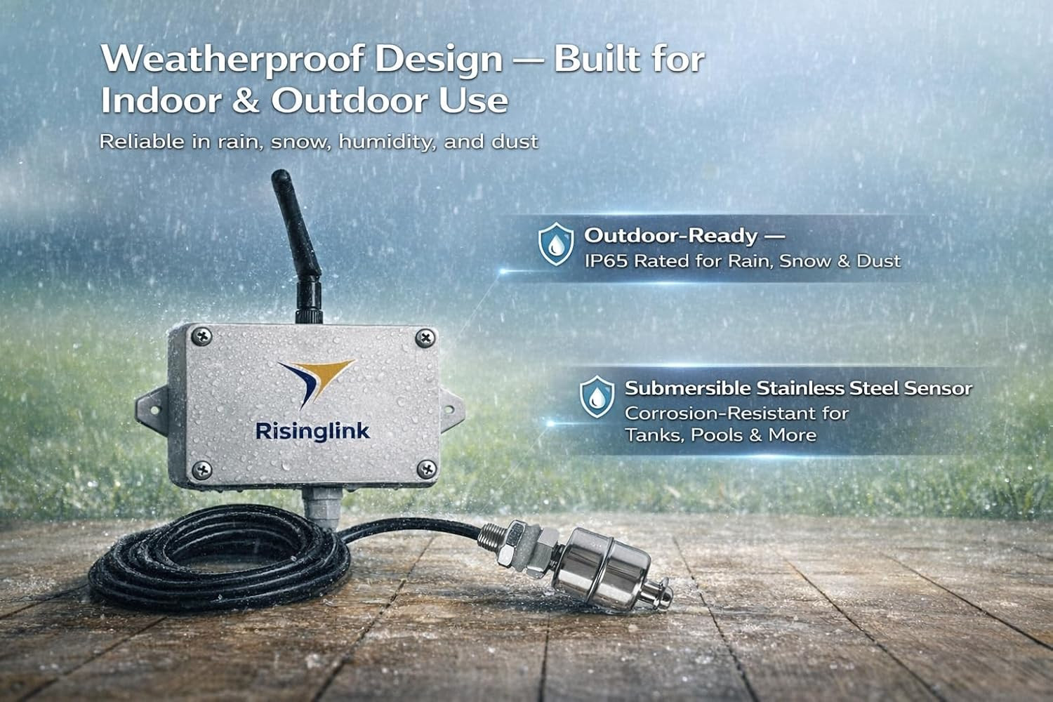 Wifi Water Level Monitor Alarm, High or Low Water Level Alerts, Text & Email Not