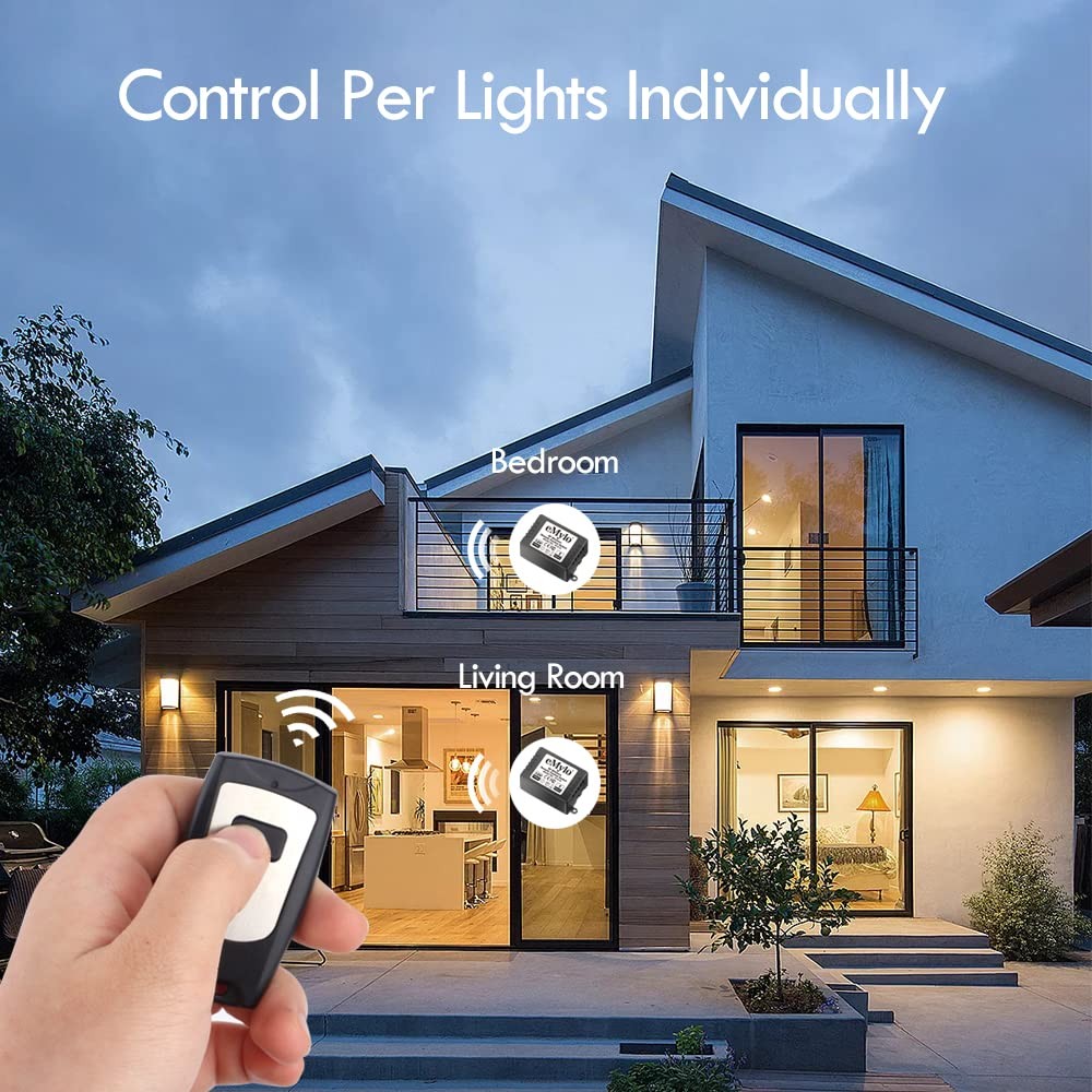 eMylo DC 12V 1 Channel 433Mhz RF Wireless Relay Remote Control Momentary Light