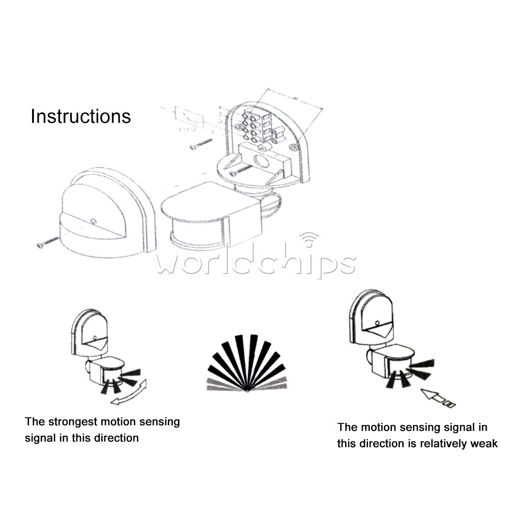 AC110-240V Wall Surface Mounted Waterproof Body Infrared Inductive Switch Sensor