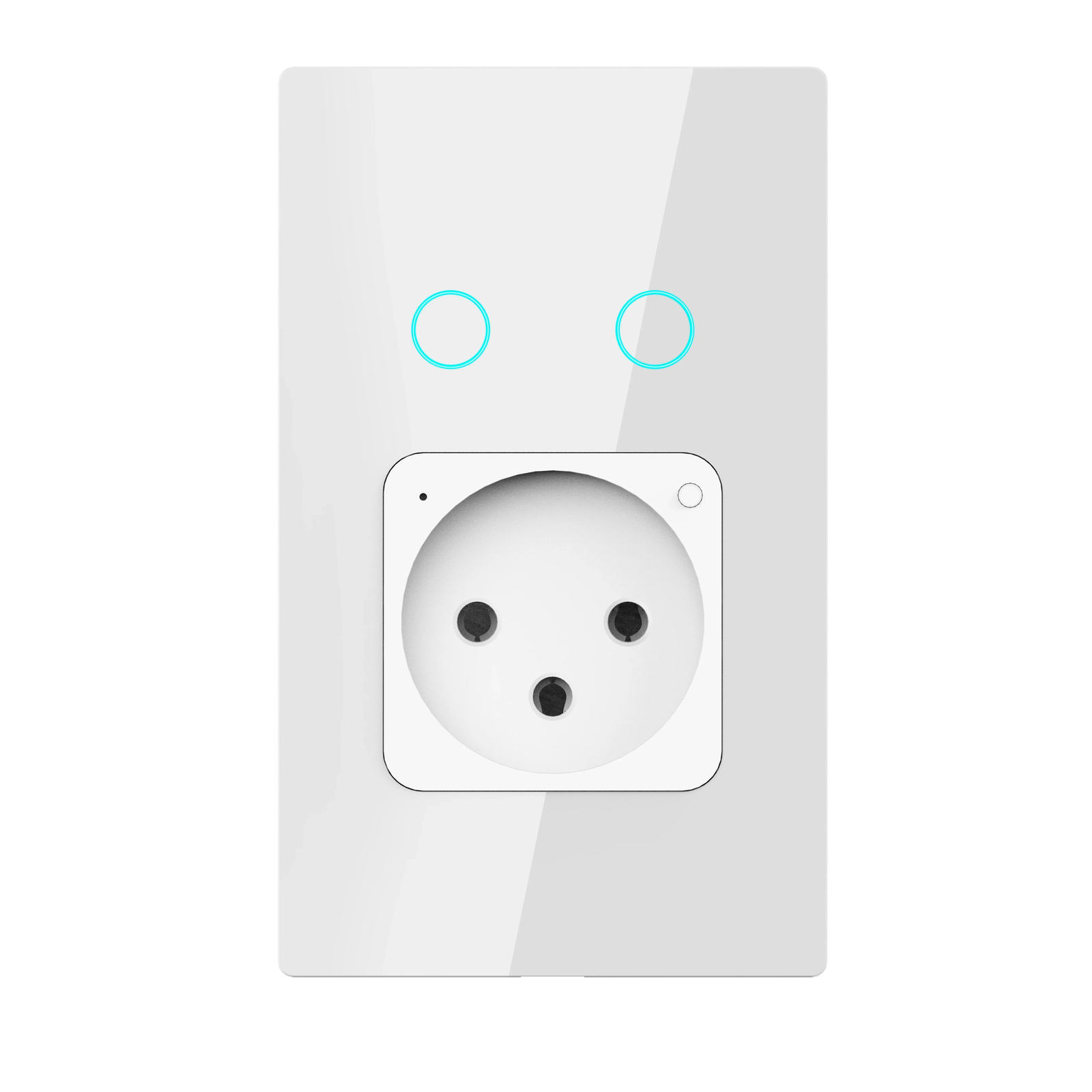 Tuya APP Wifi Smart Israel Power Wall Sockets Glass Panel 16A with LED Indicator