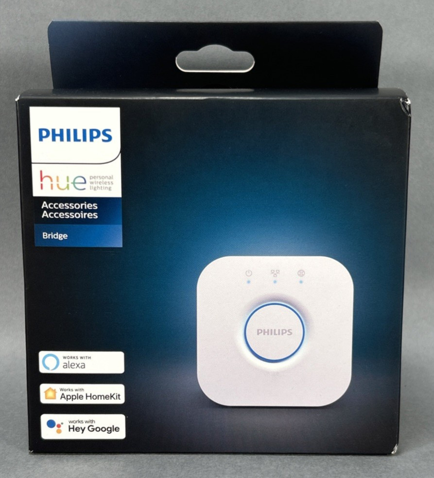 Philips Hue Bridge 458471 – Wireless Lighting System Central Control Unit – BNIB