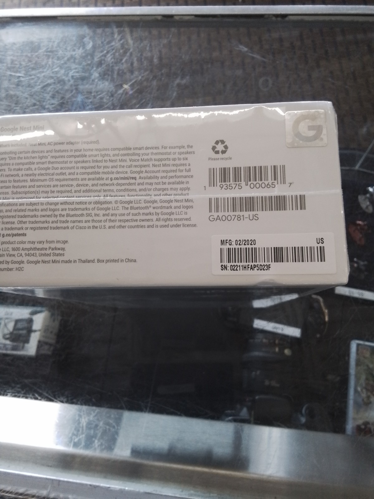 Google Nest Mini (2nd Generation) Smart Speaker – Charcoal- Sealed !