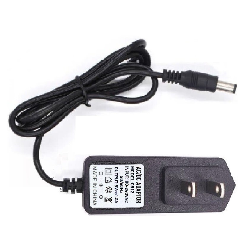 Tested 5V 1.2A 1200mA AC/DC 110-240V Converter Adapter Wall Charger Power Supply
