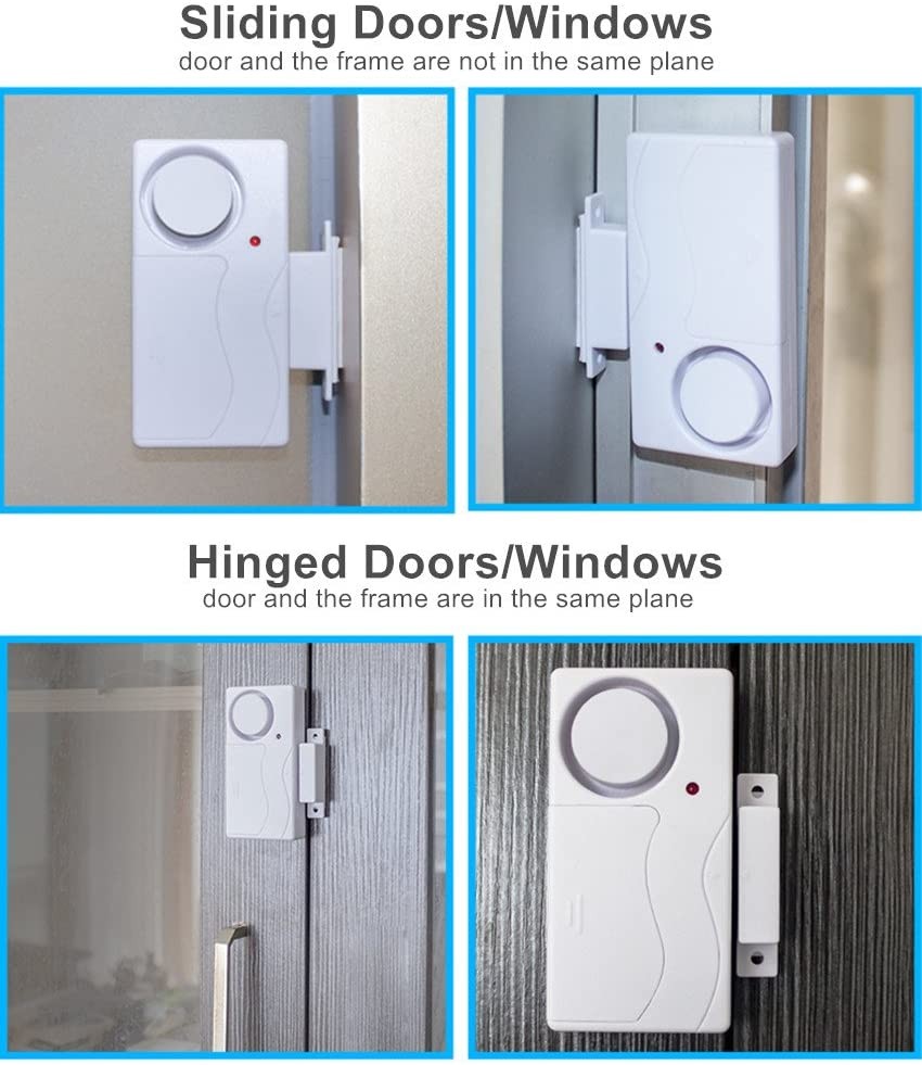 Wireless Entry Home Door Window Burglar Alarms Safety Security Magnetic 6 Packs
