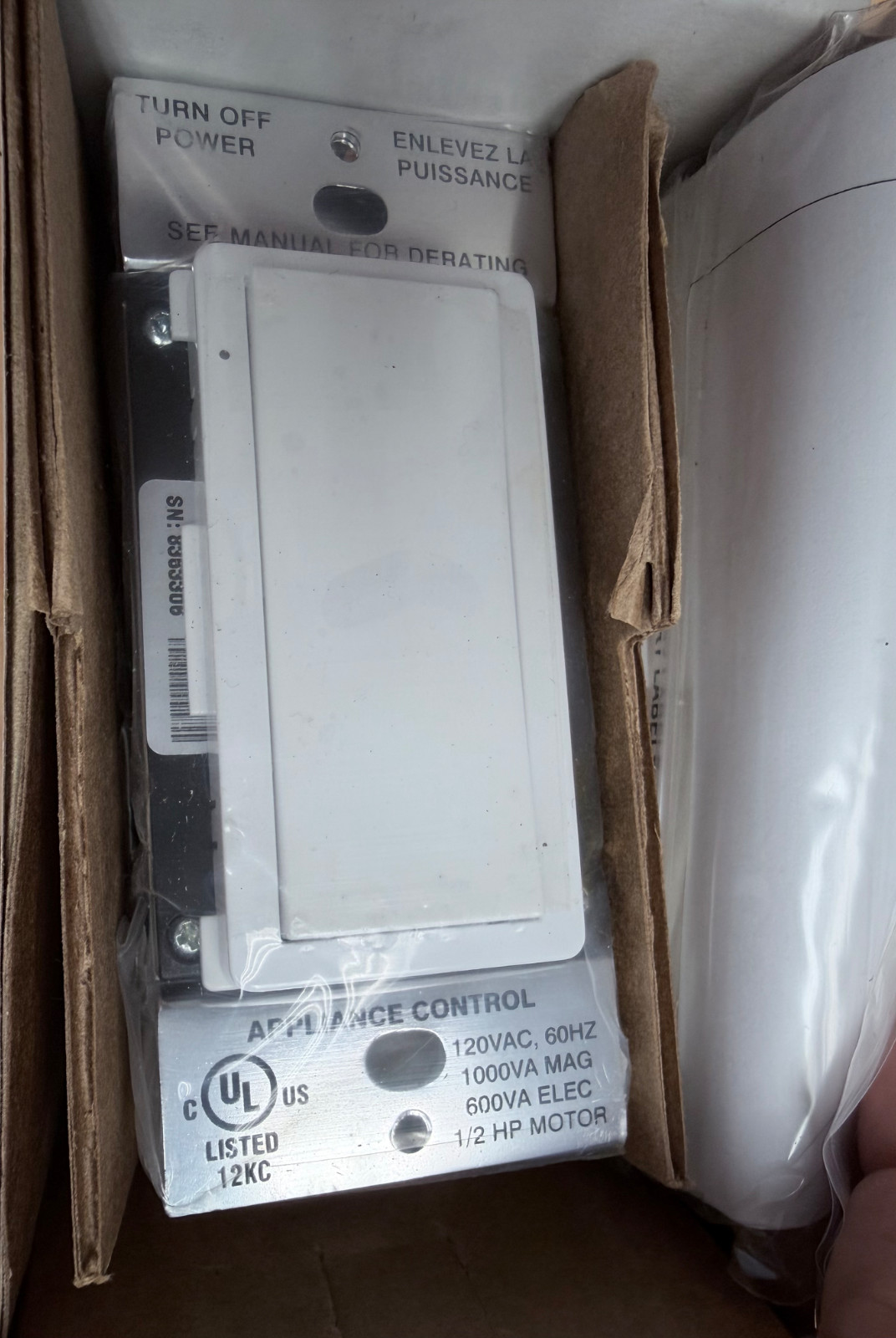 Crestron CLW-SWEX-E-W-S Switch White Open Box Never Used Fast Ship