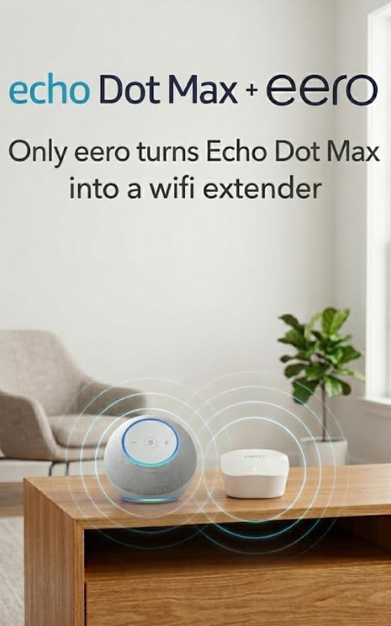 Echo Dot Max (Newest Model), Alexa Speaker with Room-Filling Sound and Nearly 3X