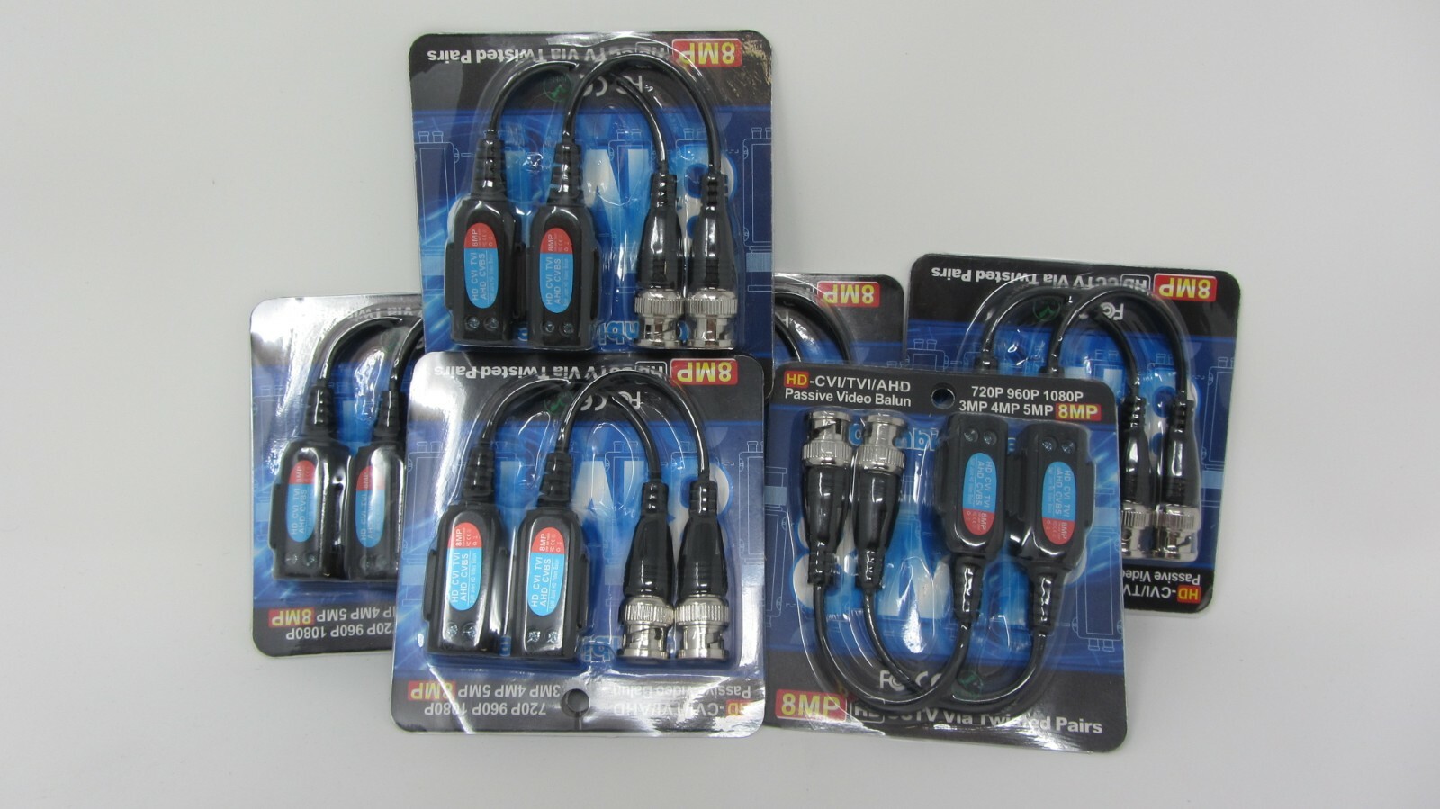 12pcs Mini Video Balun BNC Connector Compatible with all HD-CVI, HD-TVI,HD-AHD